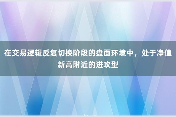 在交易逻辑反复切换阶段的盘面环境中，处于净值新高附近的进攻型