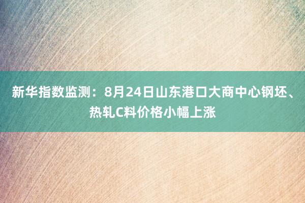 新华指数监测：8月24日山东港口大商中心钢坯、热轧C料价格小幅上涨