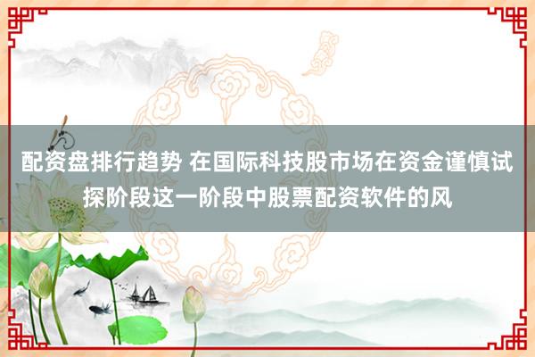 配资盘排行趋势 在国际科技股市场在资金谨慎试探阶段这一阶段中股票配资软件的风