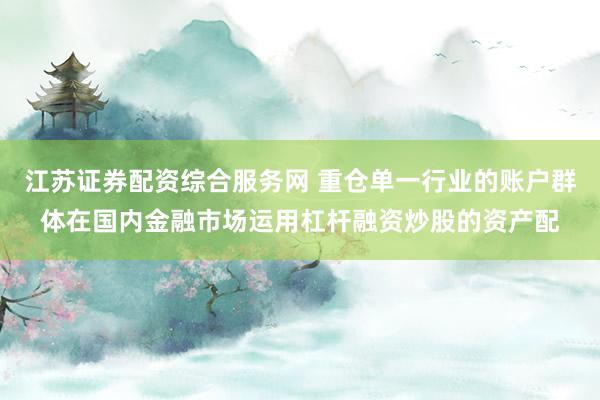江苏证券配资综合服务网 重仓单一行业的账户群体在国内金融市场运用杠杆融资炒股的资产配