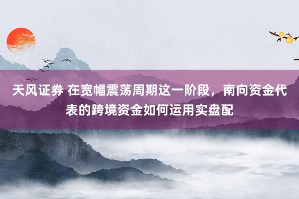 天风证券 在宽幅震荡周期这一阶段，南向资金代表的跨境资金如何运用实盘配