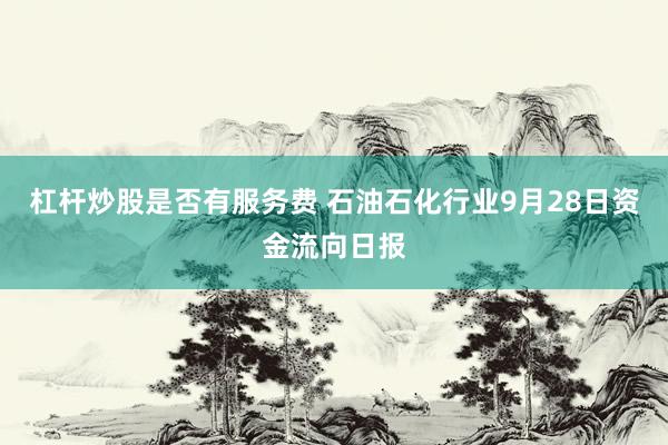 杠杆炒股是否有服务费 石油石化行业9月28日资金流向日报
