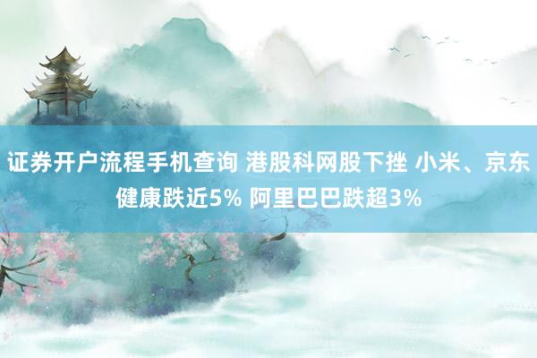 证券开户流程手机查询 港股科网股下挫 小米、京东健康跌近5% 阿里巴巴跌超3%