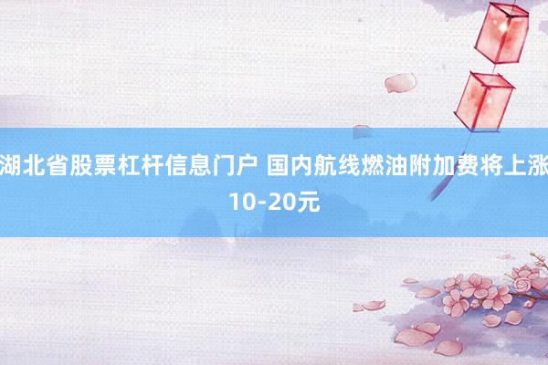 湖北省股票杠杆信息门户 国内航线燃油附加费将上涨10-20元